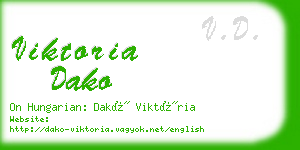 viktoria dako business card